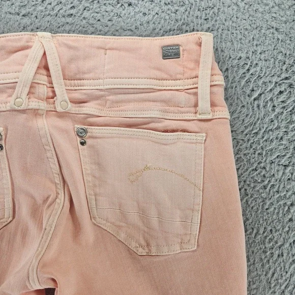 G-Star Jeans Women's Size 24W Orange Pastel Color Zip Fly Skinny 25x32 - Picture 10 of 16